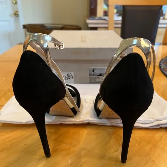 Jimmy Choo heels suede/mirror leather